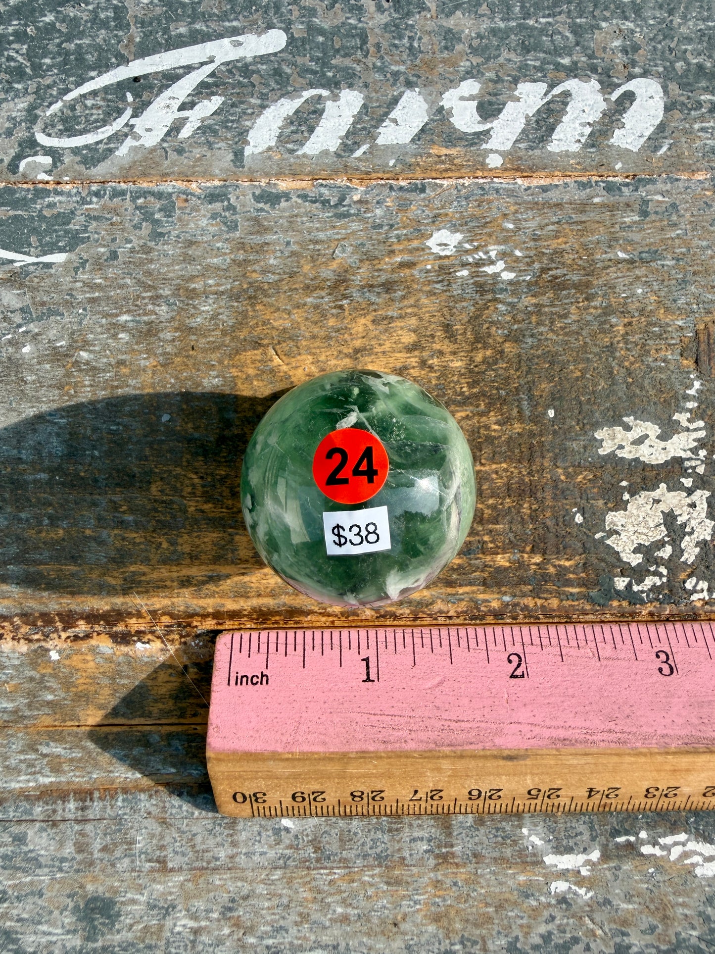 Gorgeous Feathered Fluorite Sphere | Opt 24