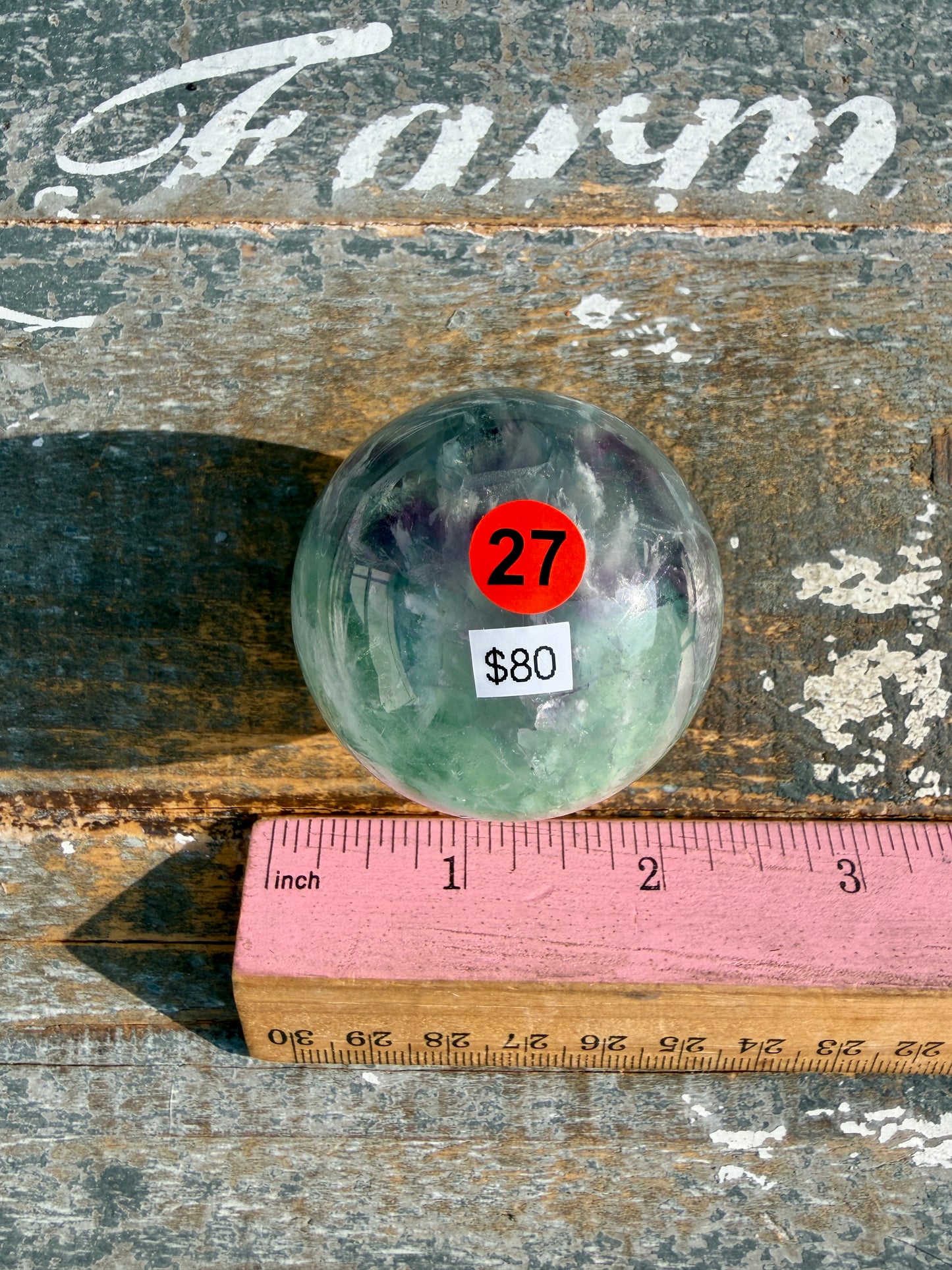 Gorgeous Feathered Fluorite Sphere | Opt 27