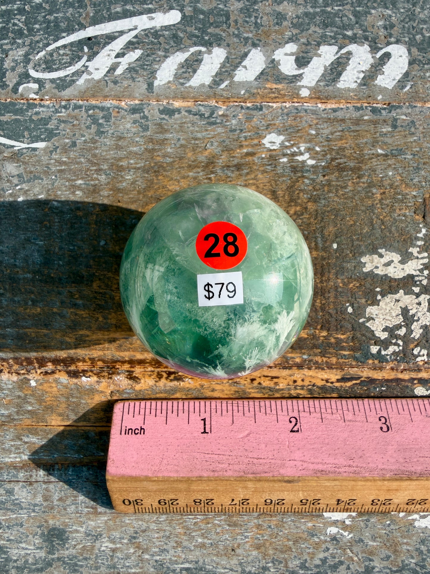 Gorgeous Feathered Fluorite Sphere | Opt 28