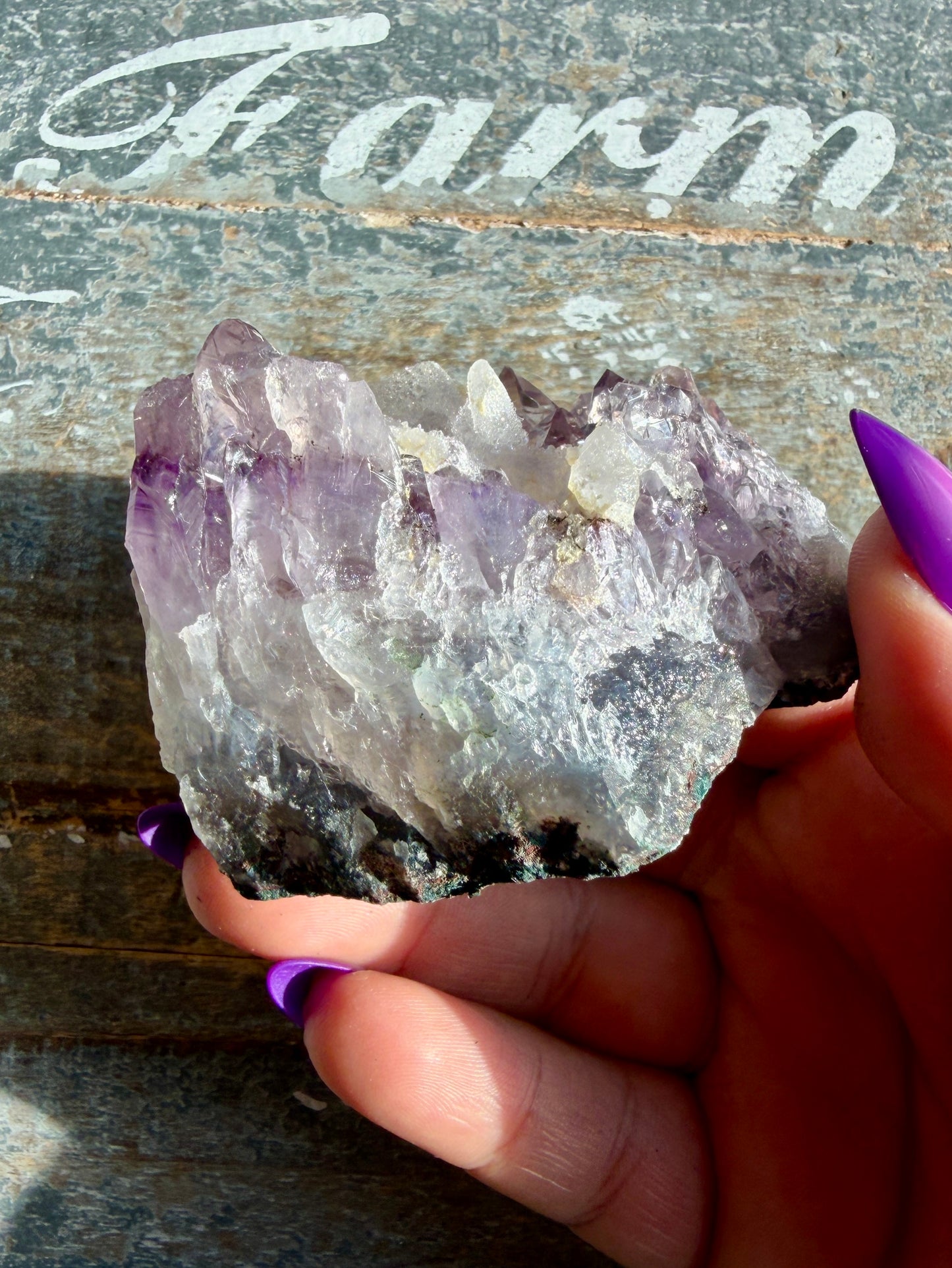 Gorgeous Amethyst with Druzy Calcite Specimen from Brazil | Opt H1