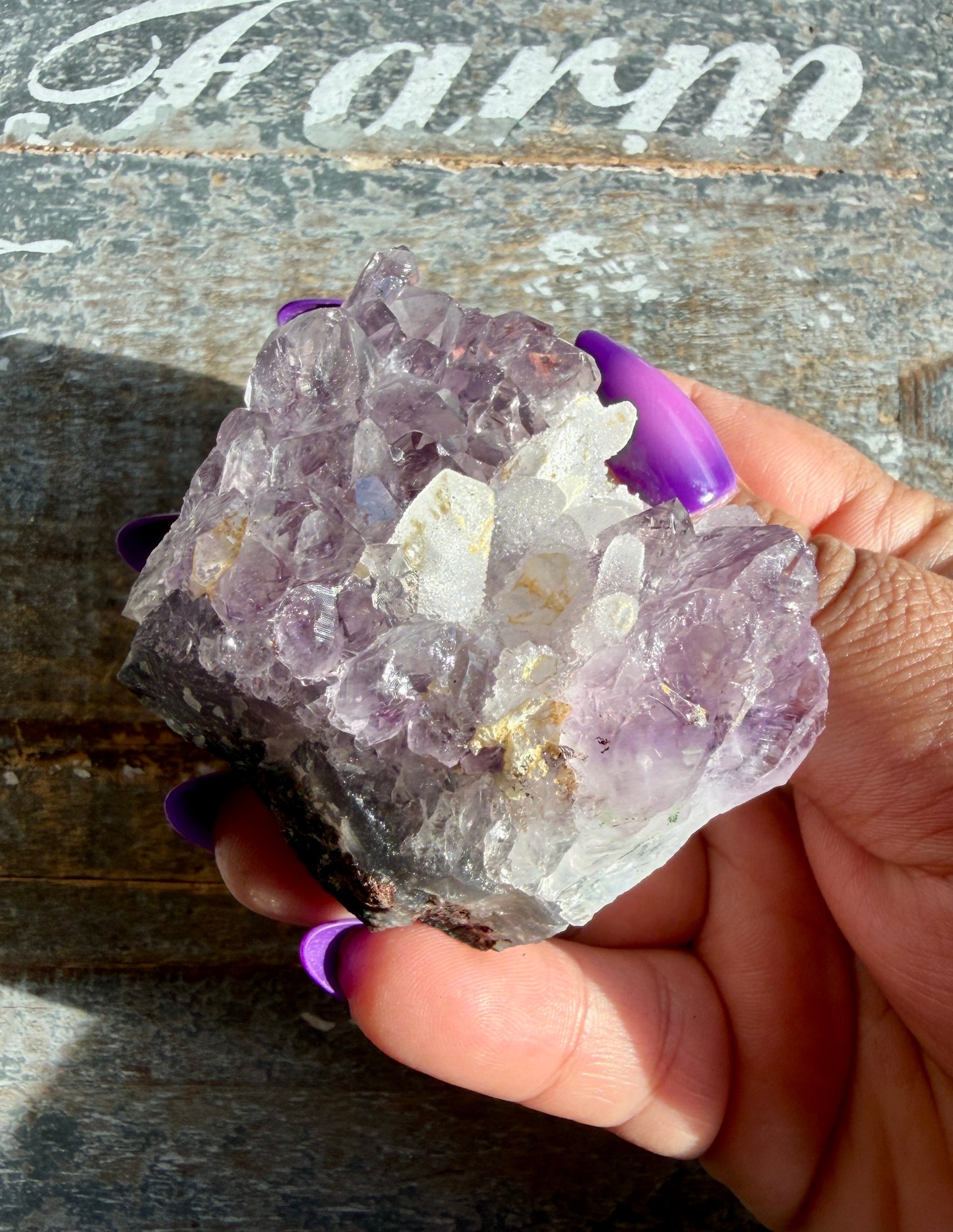 Gorgeous Amethyst with Druzy Calcite Specimen from Brazil | Opt H1
