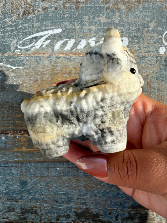 Adorable Bumblebee Calcite Highland Cow | Opt M