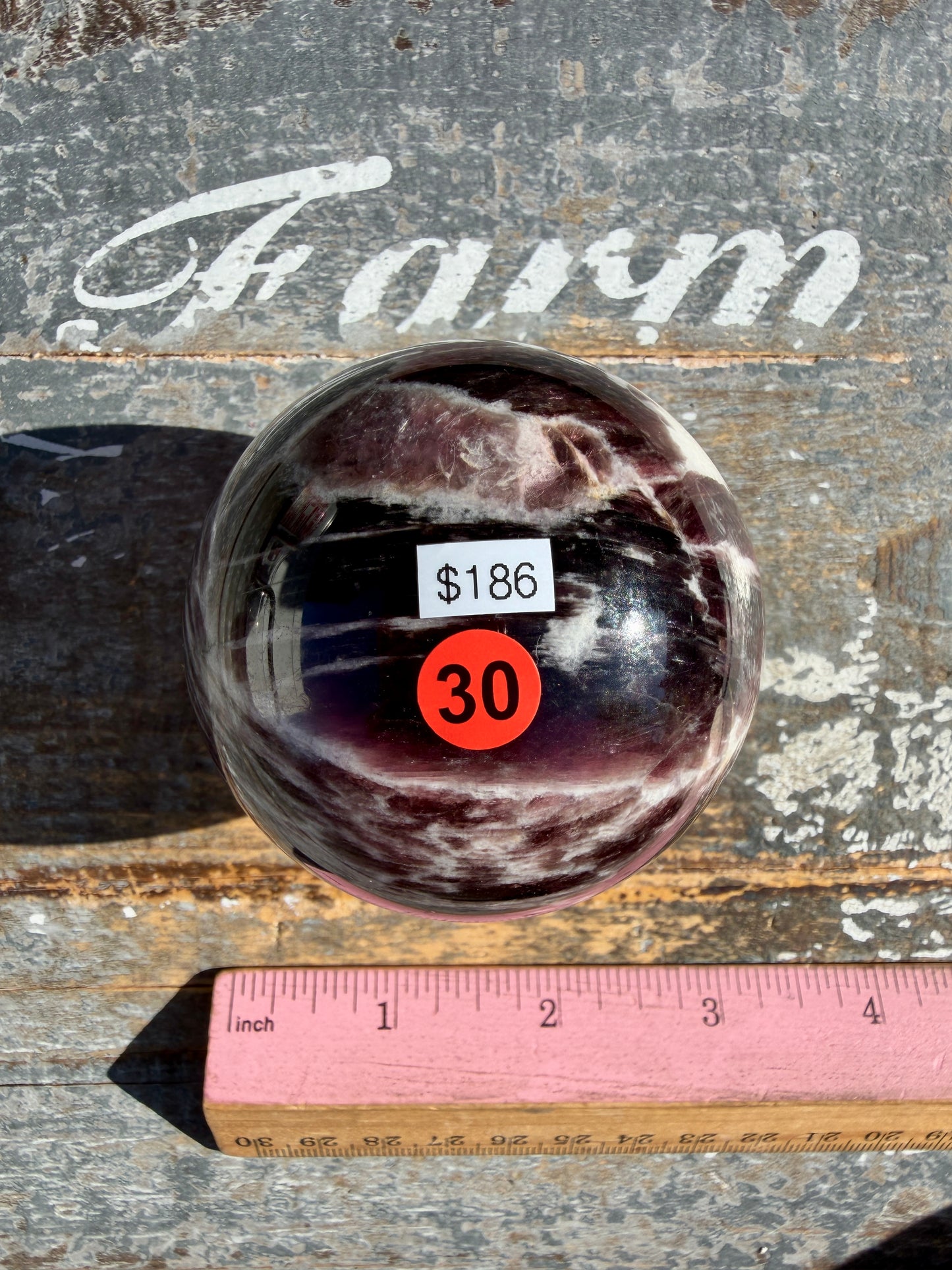 Gorgeous High Quality Flashy Lepidolite Sphere | Opt 30 (VIDEO AVAILABLE)