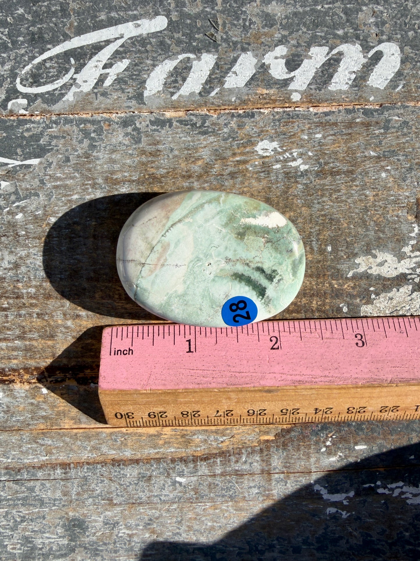 Pastel Unicorn Jasper Palm Stone | India | Opt 28