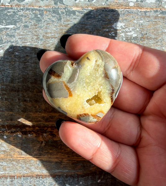 Gorgeous Septarian Mini Heart from Utah | Opt Z