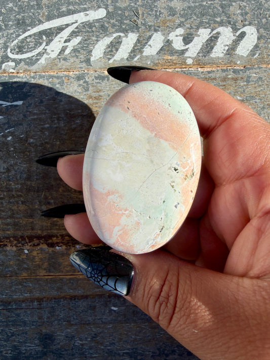 Pastel Unicorn Jasper Palm Stone | India | Opt 27