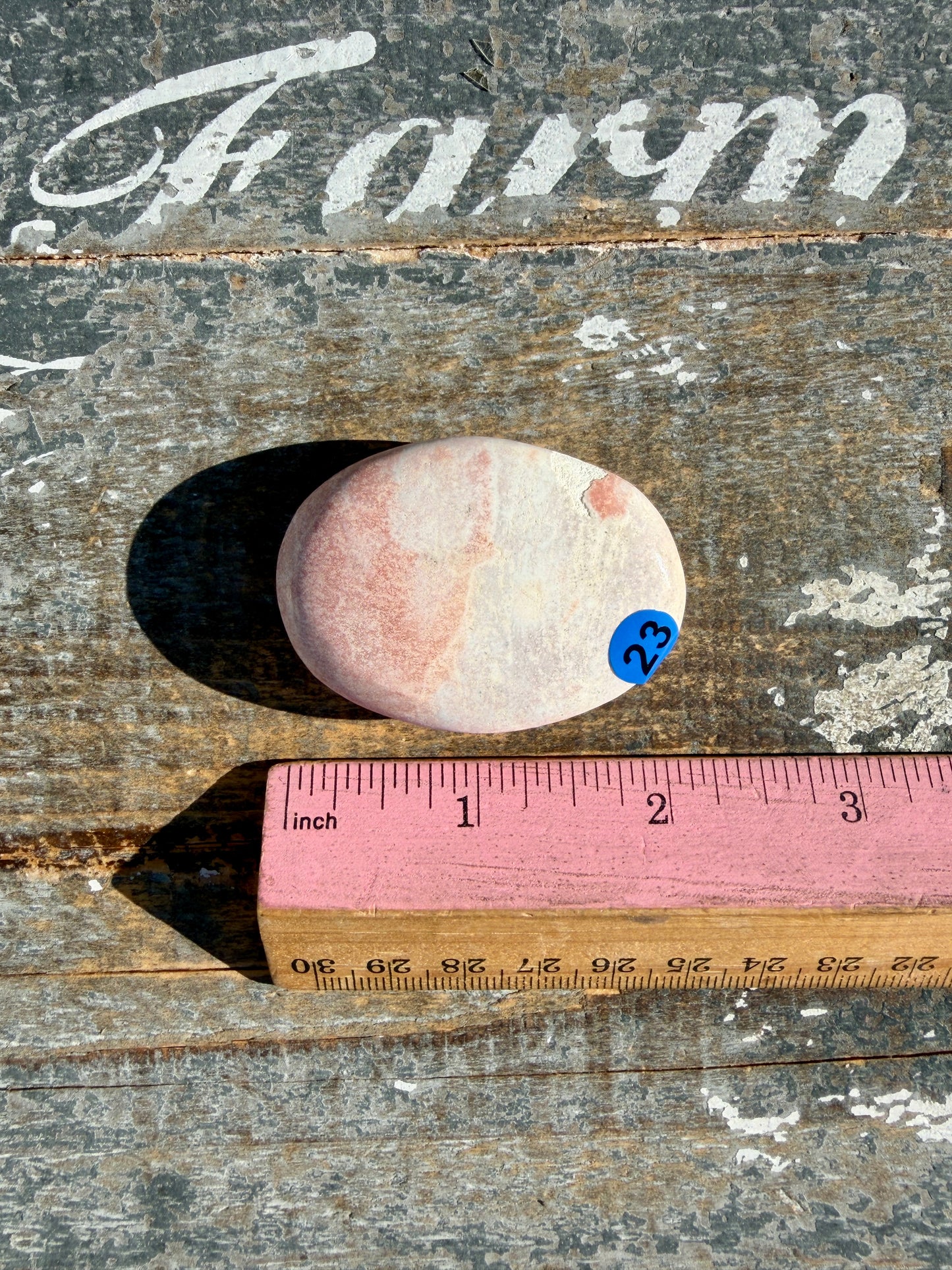 Pastel Unicorn Jasper Palm Stone | India | Opt 23