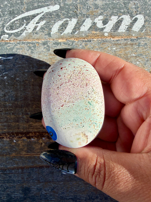 Pastel Unicorn Jasper Palm Stone | India | Opt 6