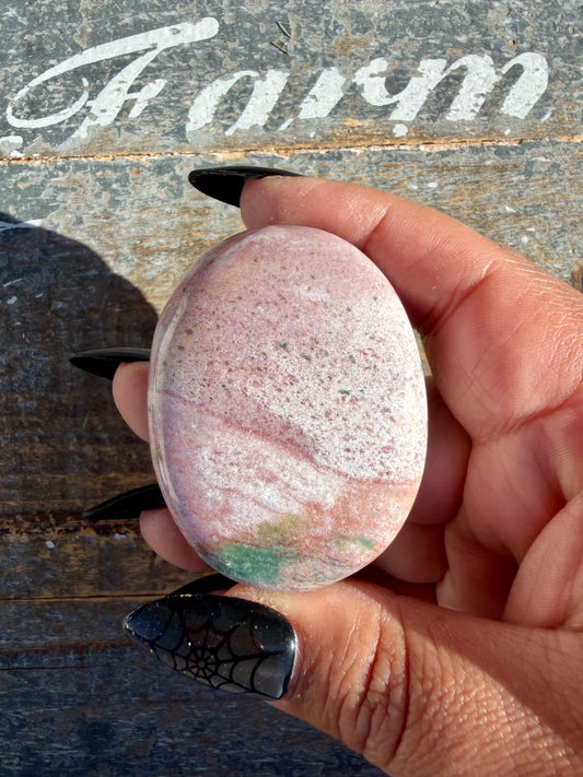 Pastel Unicorn Jasper Palm Stone | India | Opt 5