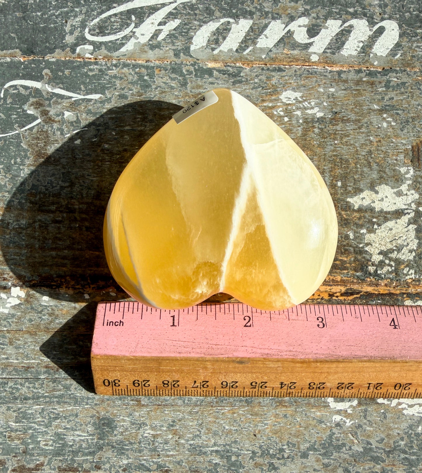 Gorgeous Honeycomb Calcite Large Heart from Utah | Opt A