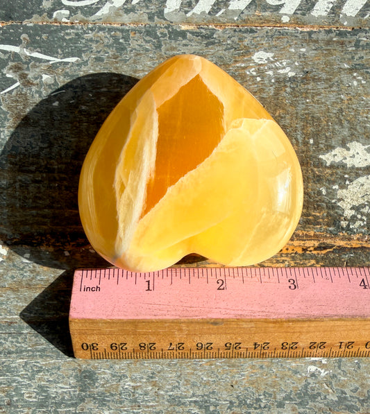 Gorgeous Honeycomb Calcite Large Heart from Utah | Opt C