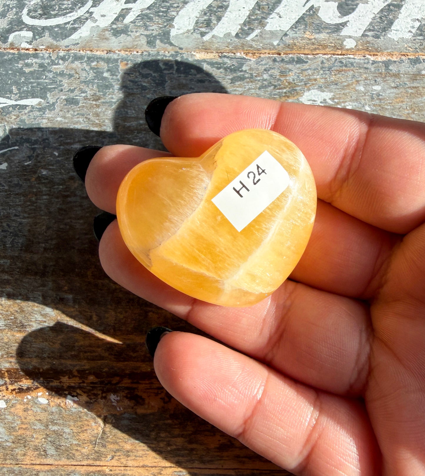 Gorgeous Honeycomb Calcite Large Heart from Utah | Opt H