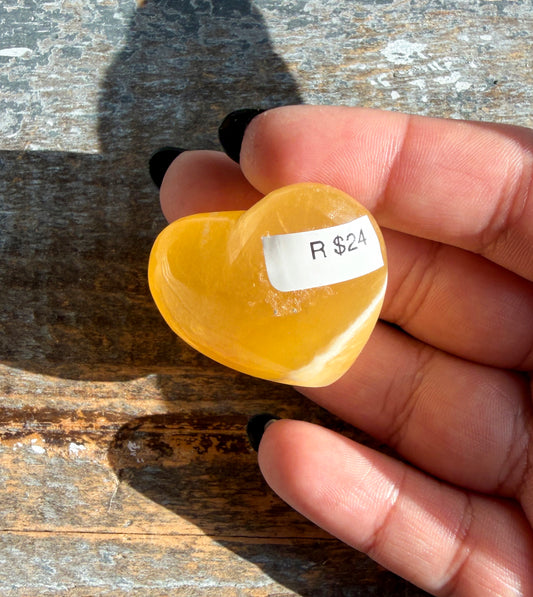 Gorgeous Honeycomb Calcite Large Heart from Utah | Opt R