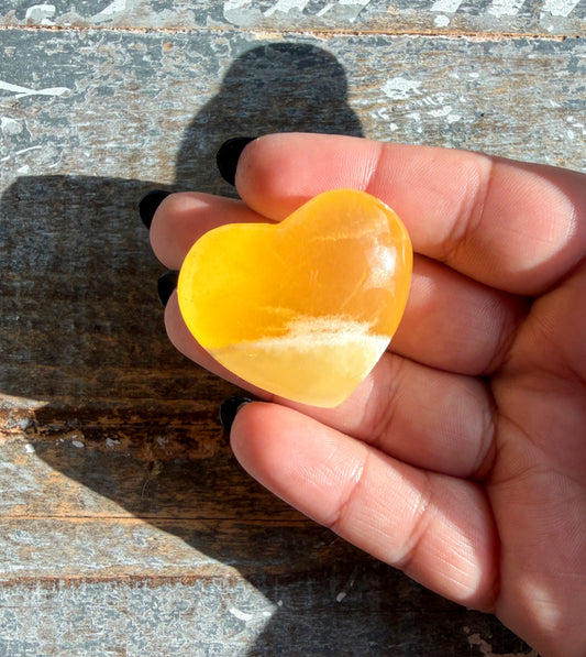 Gorgeous Honeycomb Calcite Large Heart from Utah | Opt R