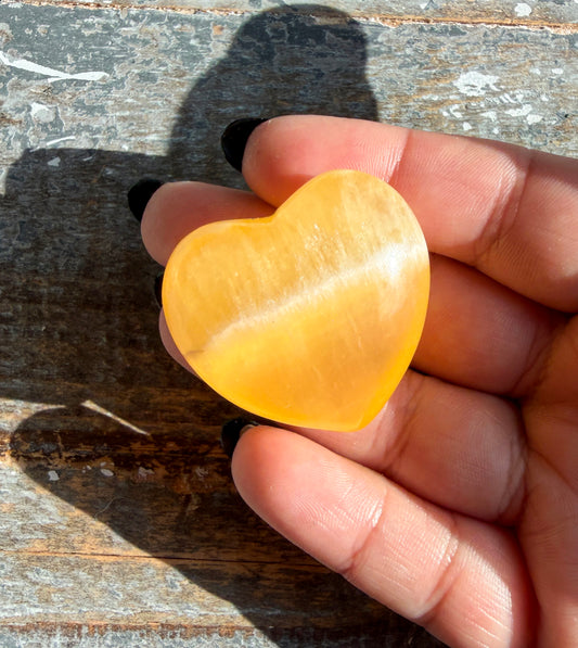 Gorgeous Honeycomb Calcite Large Heart from Utah | Opt G
