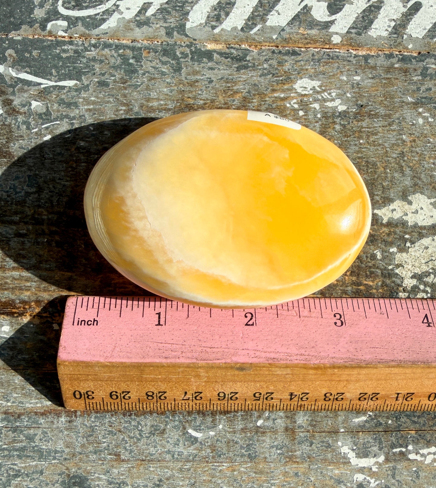 Gorgeous Honeycomb Calcite Large Palm Stone from Utah | Opt A