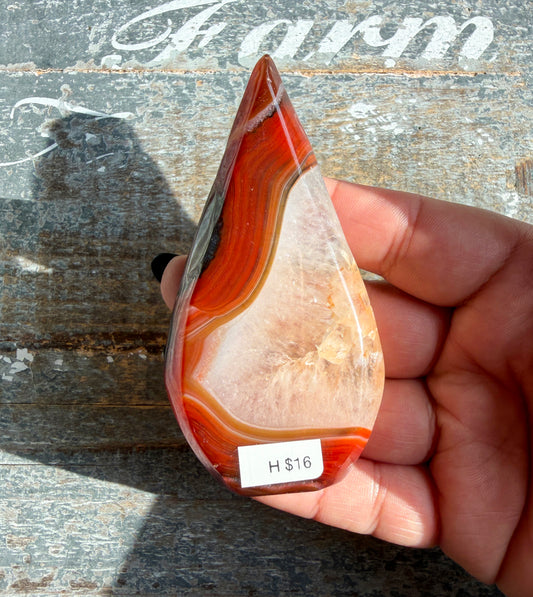 Gorgeous Banded Carnelian Flame | Opt H