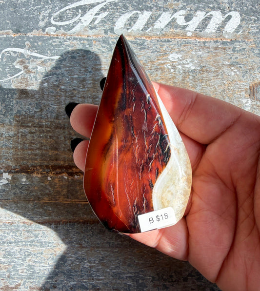 Gorgeous Banded Carnelian Flame | Opt B