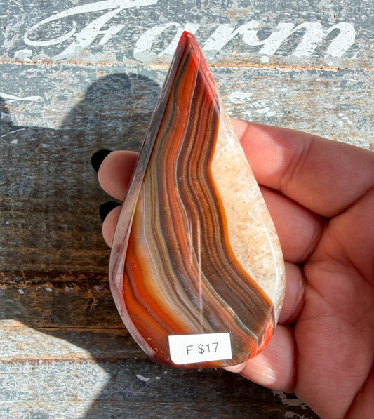 Gorgeous Banded Carnelian Flame | Opt F