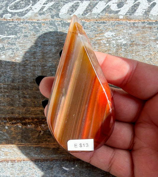Gorgeous Banded Carnelian Flame | Opt E