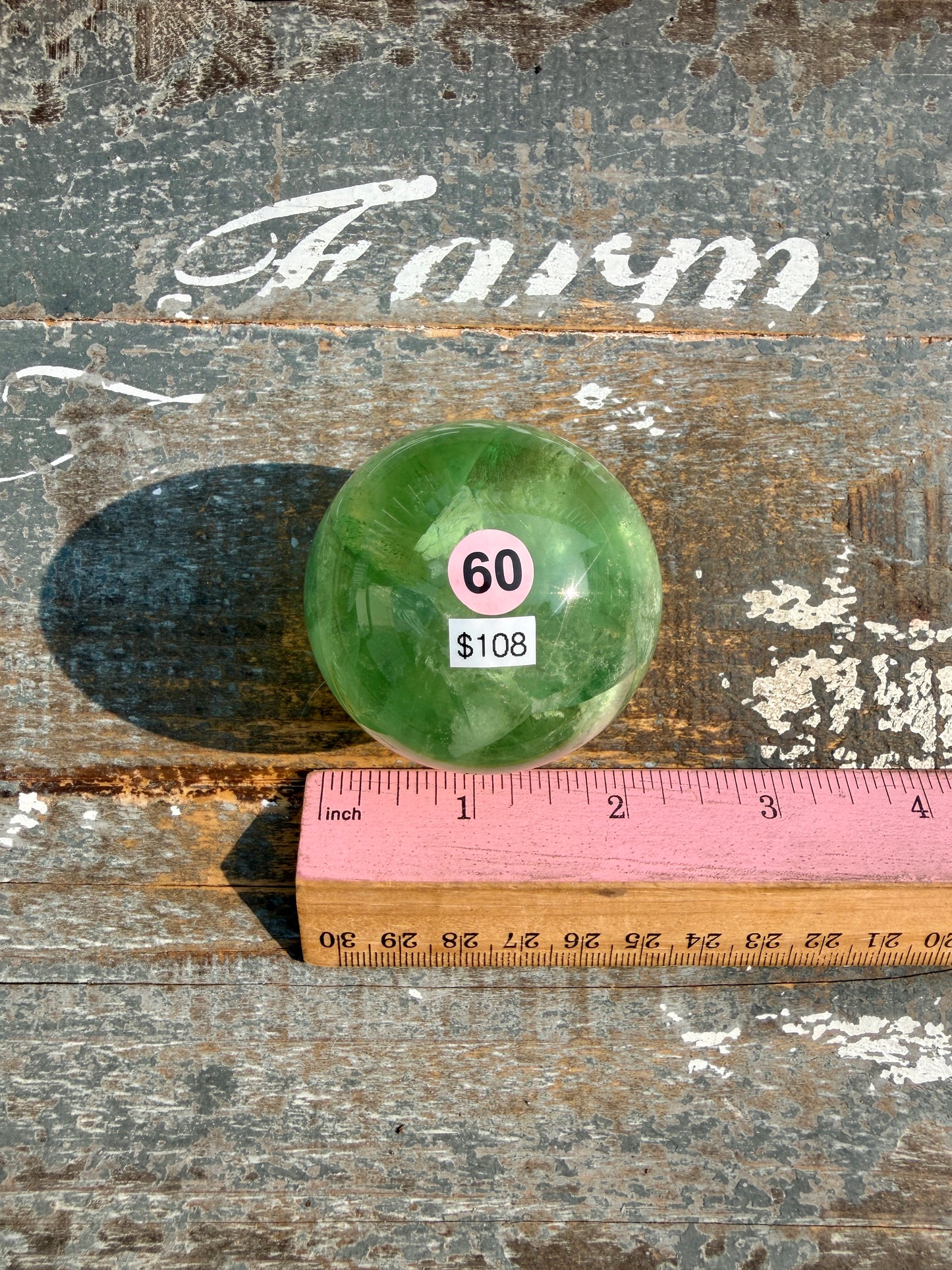 Gorgeous Lime Green Fluorite Sphere | Opt 60