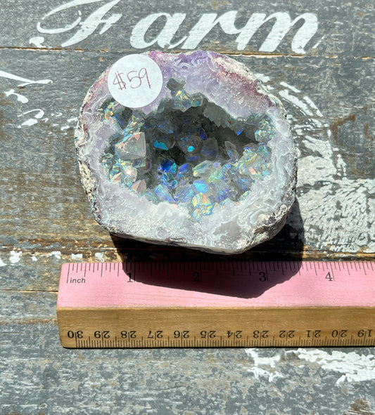 Gorgeous Aura Druzy Agate Geode