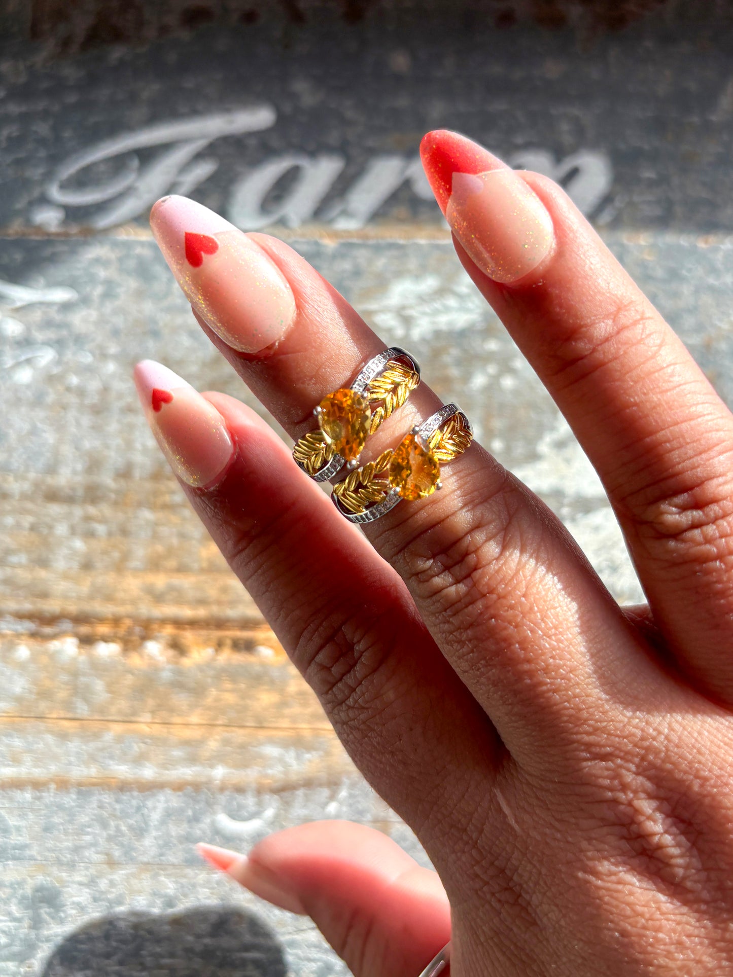 One (1) Gorgeous Faceted Natural Citrine Adjustable 925 Sterling Silver