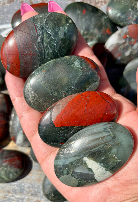 One (1) Gorgeous African Bloodstone Palmstone