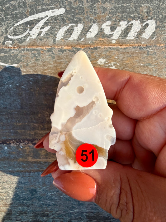Gorgeous Ocean Jasper Hand Carved Skull w/ Feather | Opt 51