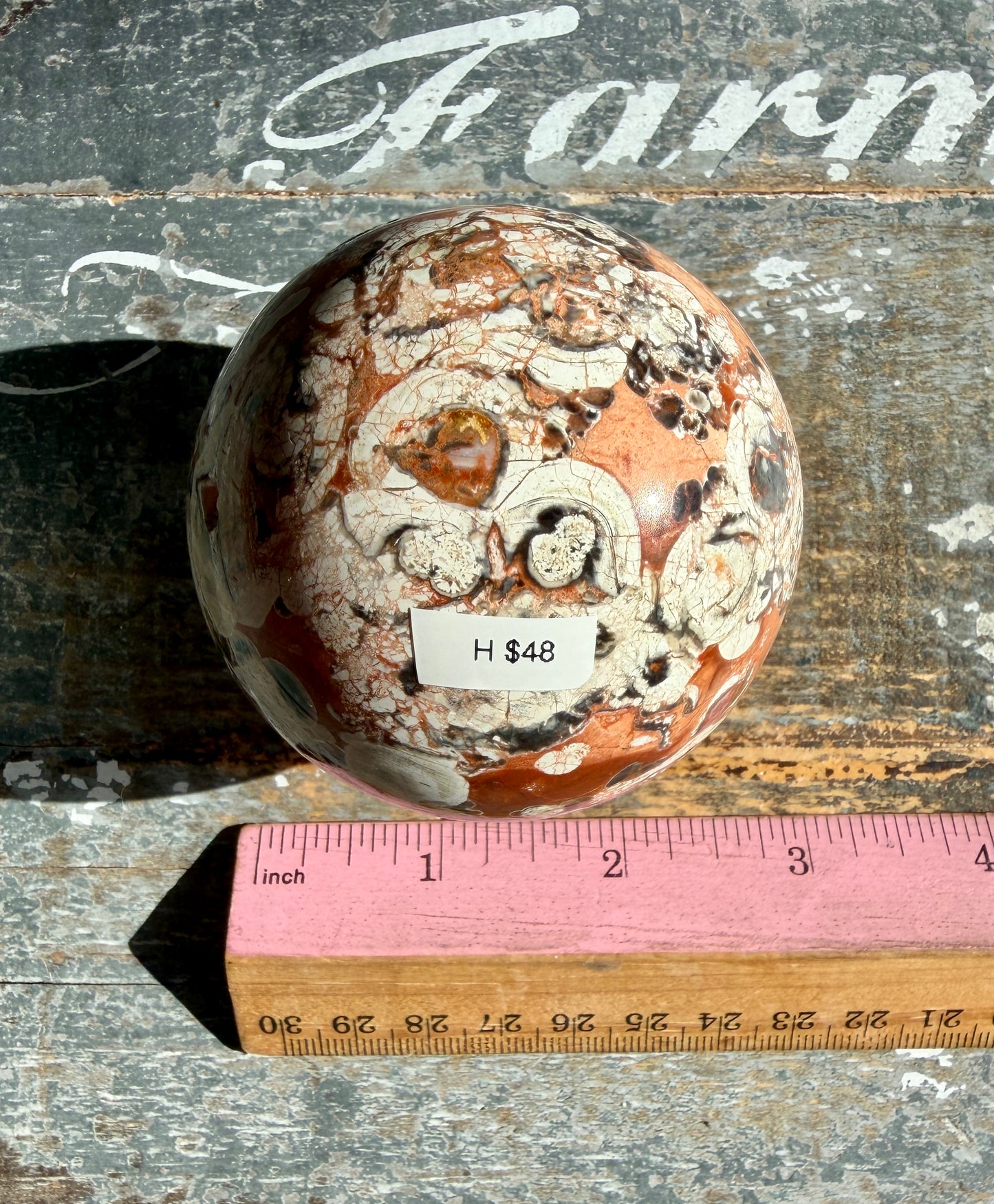 Gorgeous Money Agate (Rhyolite) Sphere | Opt H