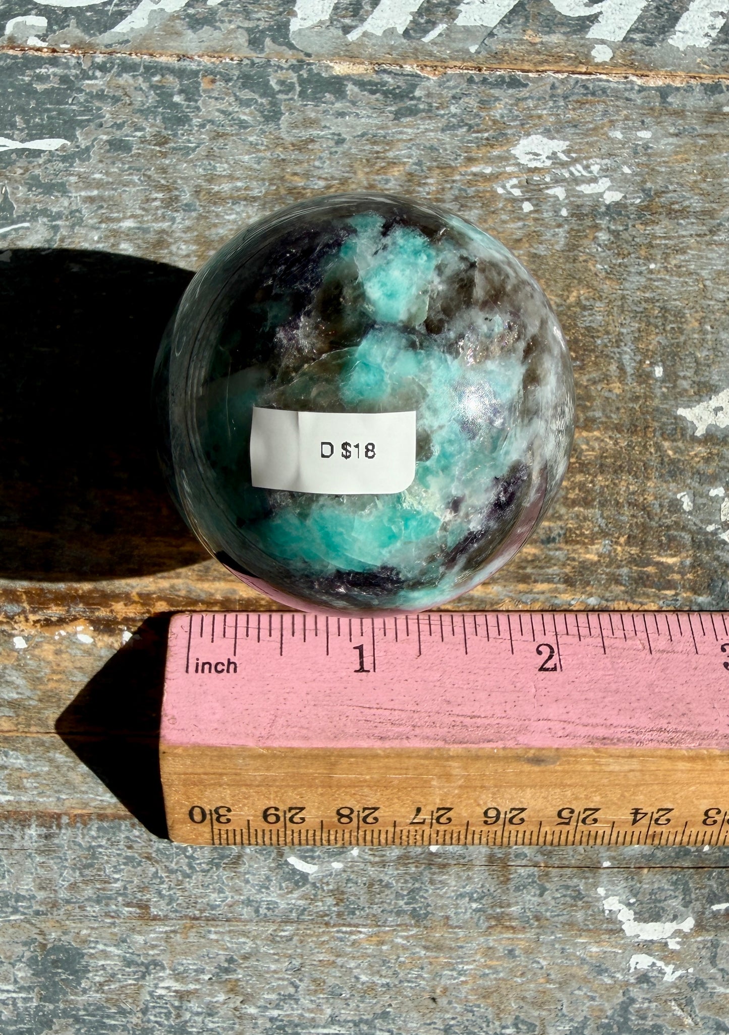 Gorgeous Amazonite with Smoky Quartz & Lepidolite Sphere | Opt D