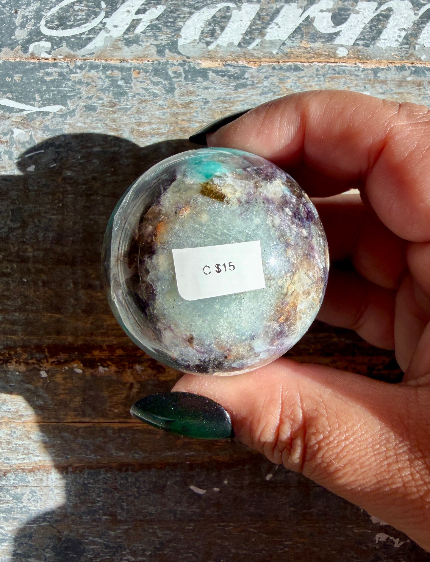 Gorgeous Amazonite with Smoky Quartz & Lepidolite Sphere | Opt C
