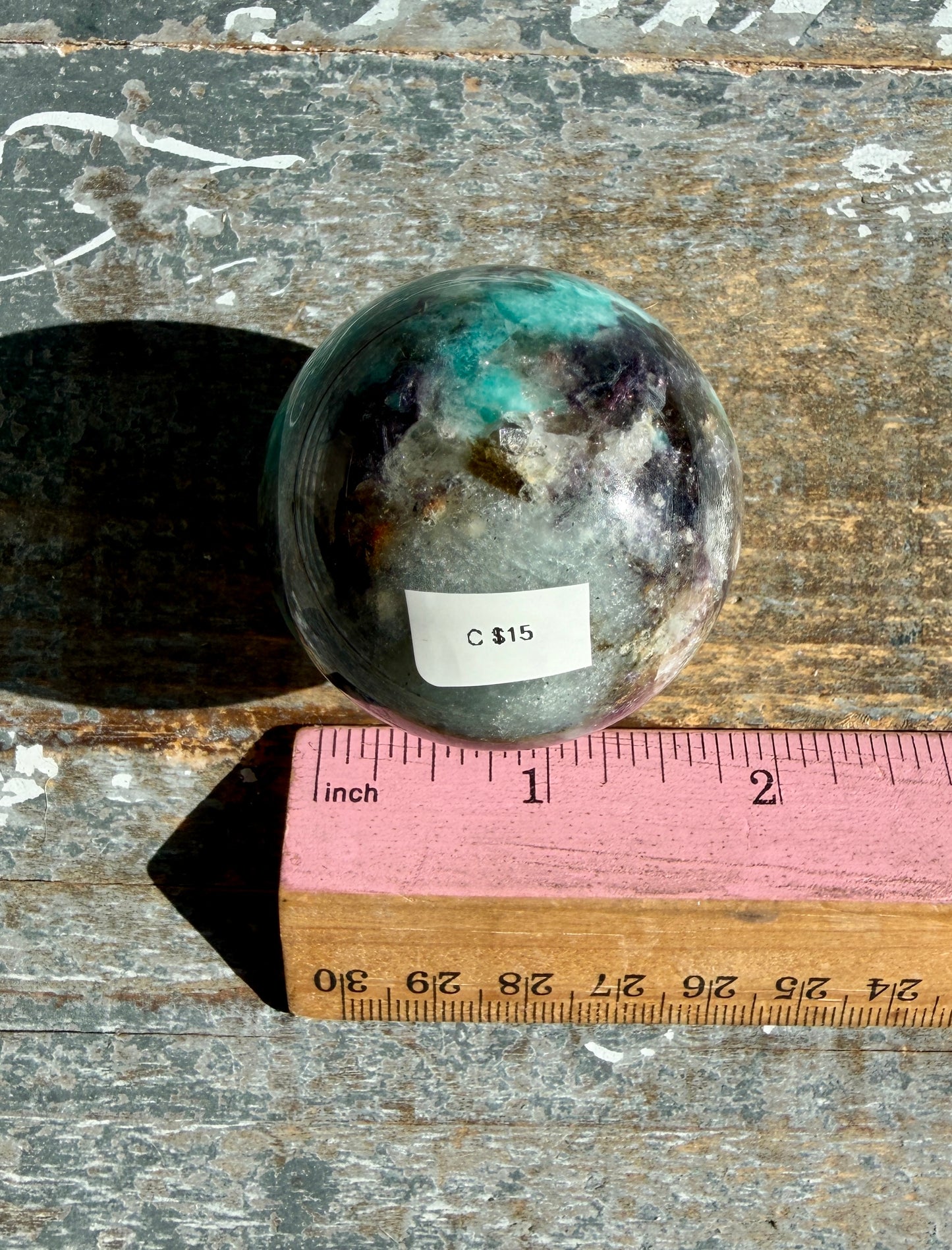 Gorgeous Amazonite with Smoky Quartz & Lepidolite Sphere | Opt C