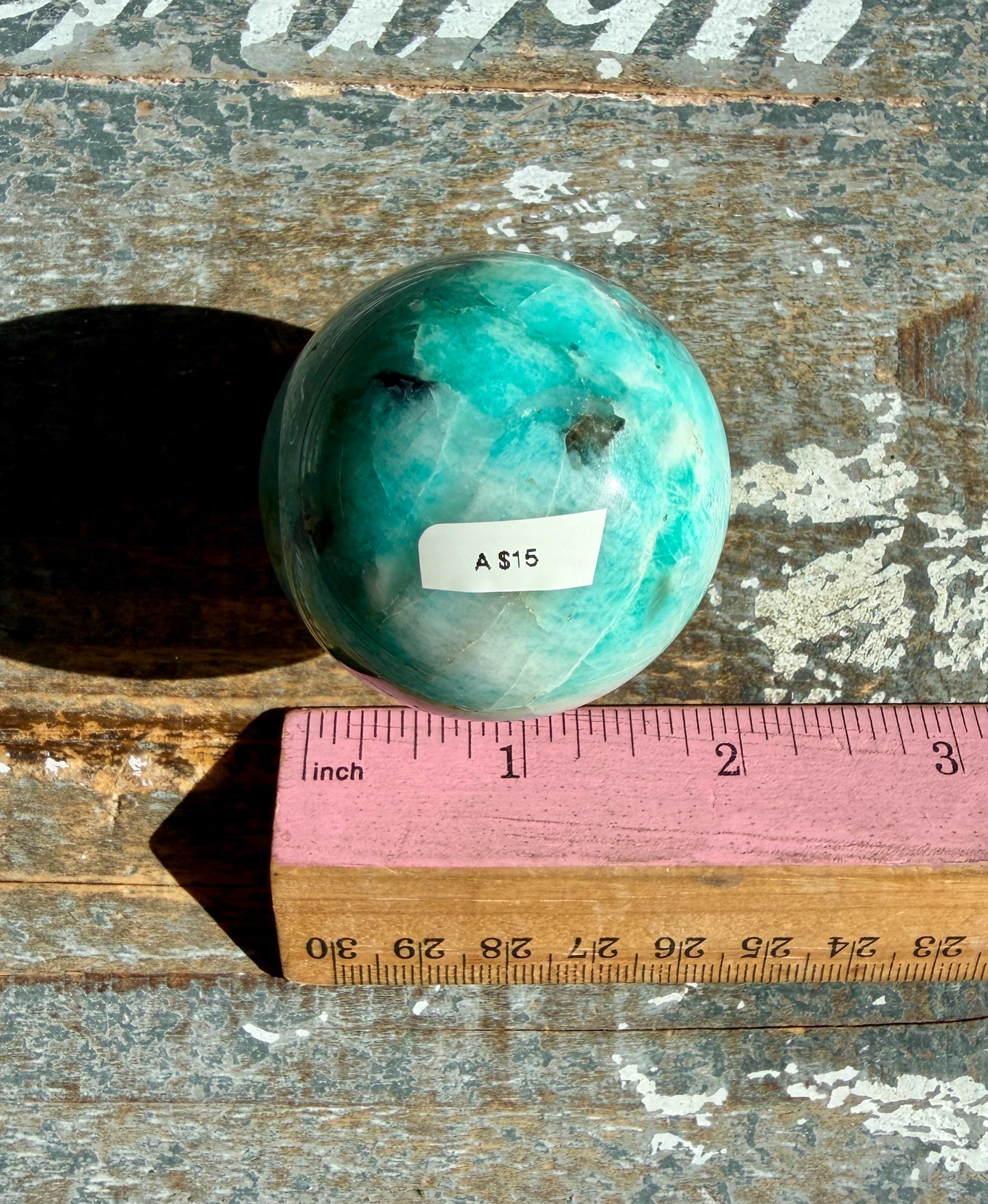 Gorgeous Amazonite with Smoky Quartz & Lepidolite Sphere | Opt A