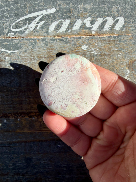 Colorful Unicorn Jasper Medallion | India | Opt 44