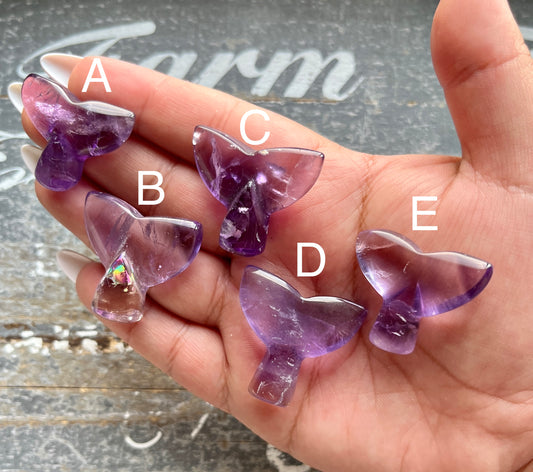 One (1) Gorgeous Hand Carved Ametrine Whale Tale Sourced in Brazil