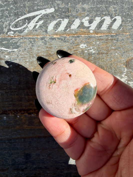 Colorful Unicorn Jasper Medallion | India | Opt 35