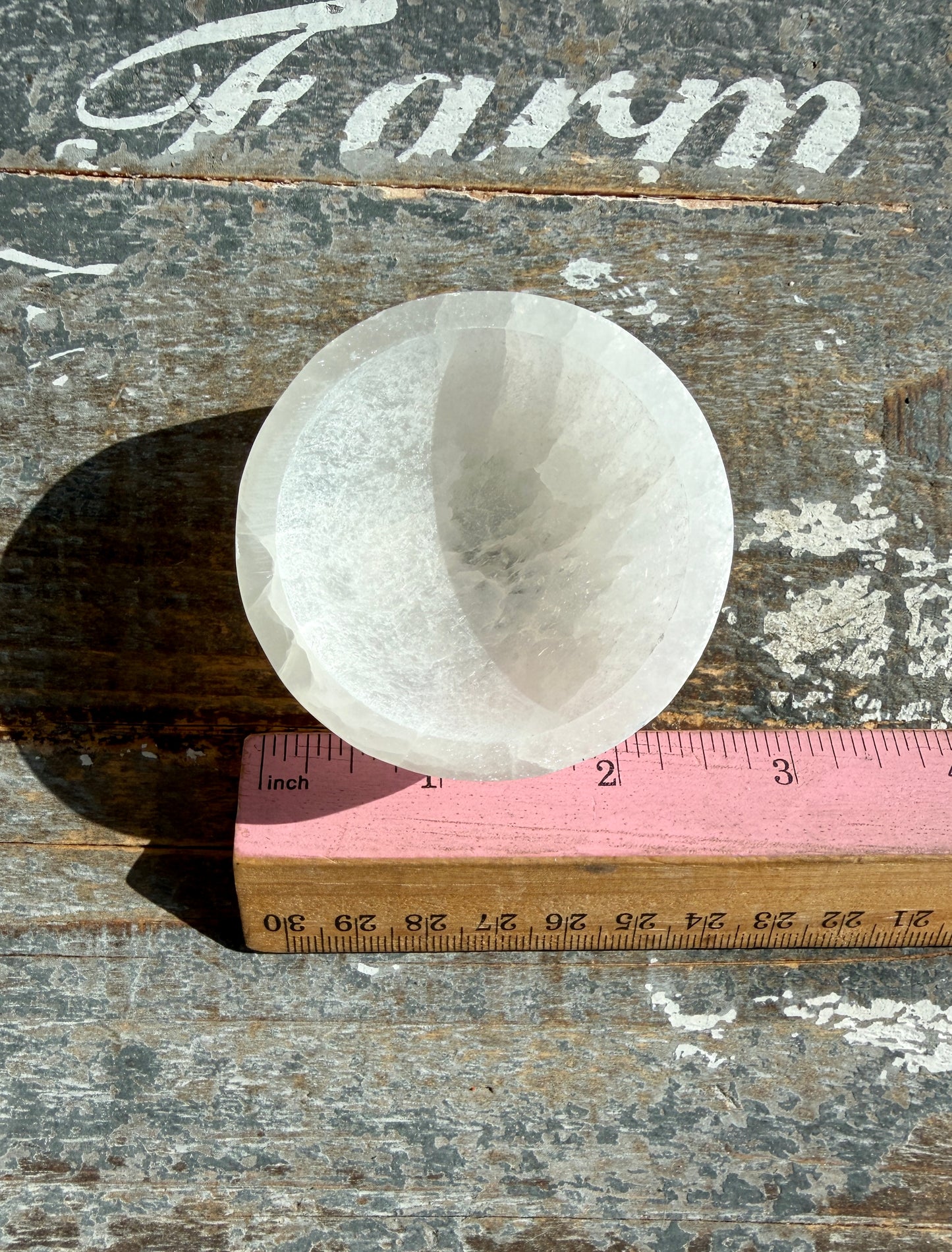 One (1) Satin Spar (selentine) Bowl | Mini