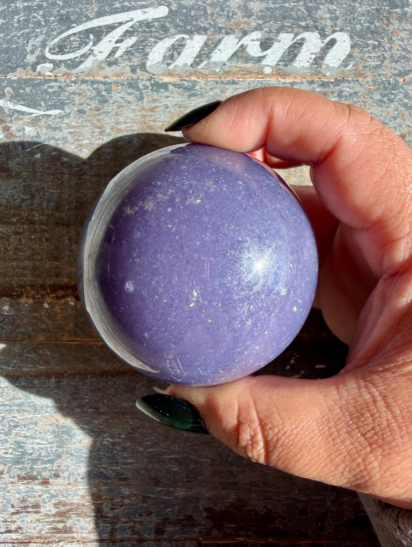 Gorgeous Lepidolite Sphere | Opt F