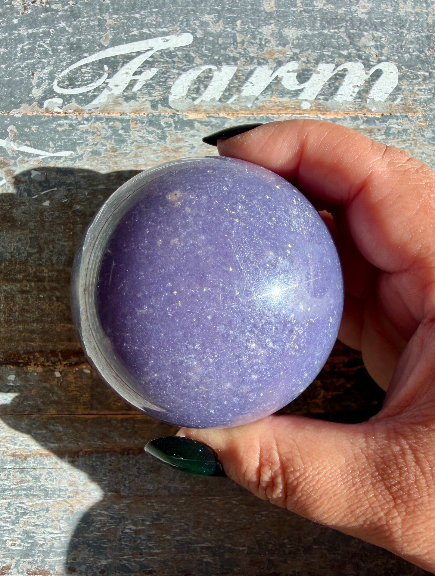 Gorgeous Lepidolite Sphere | Opt D