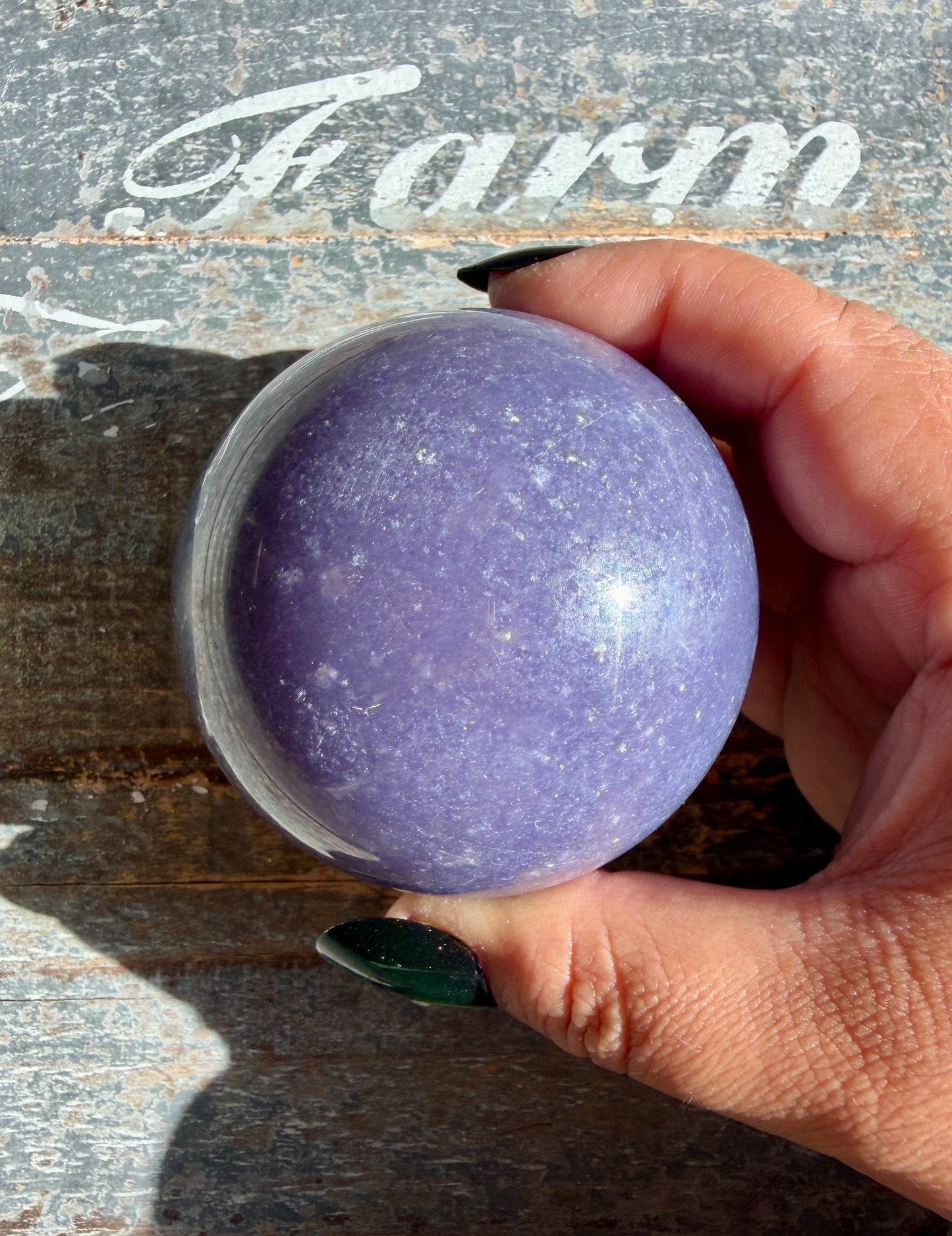Gorgeous Lepidolite Sphere | Opt D
