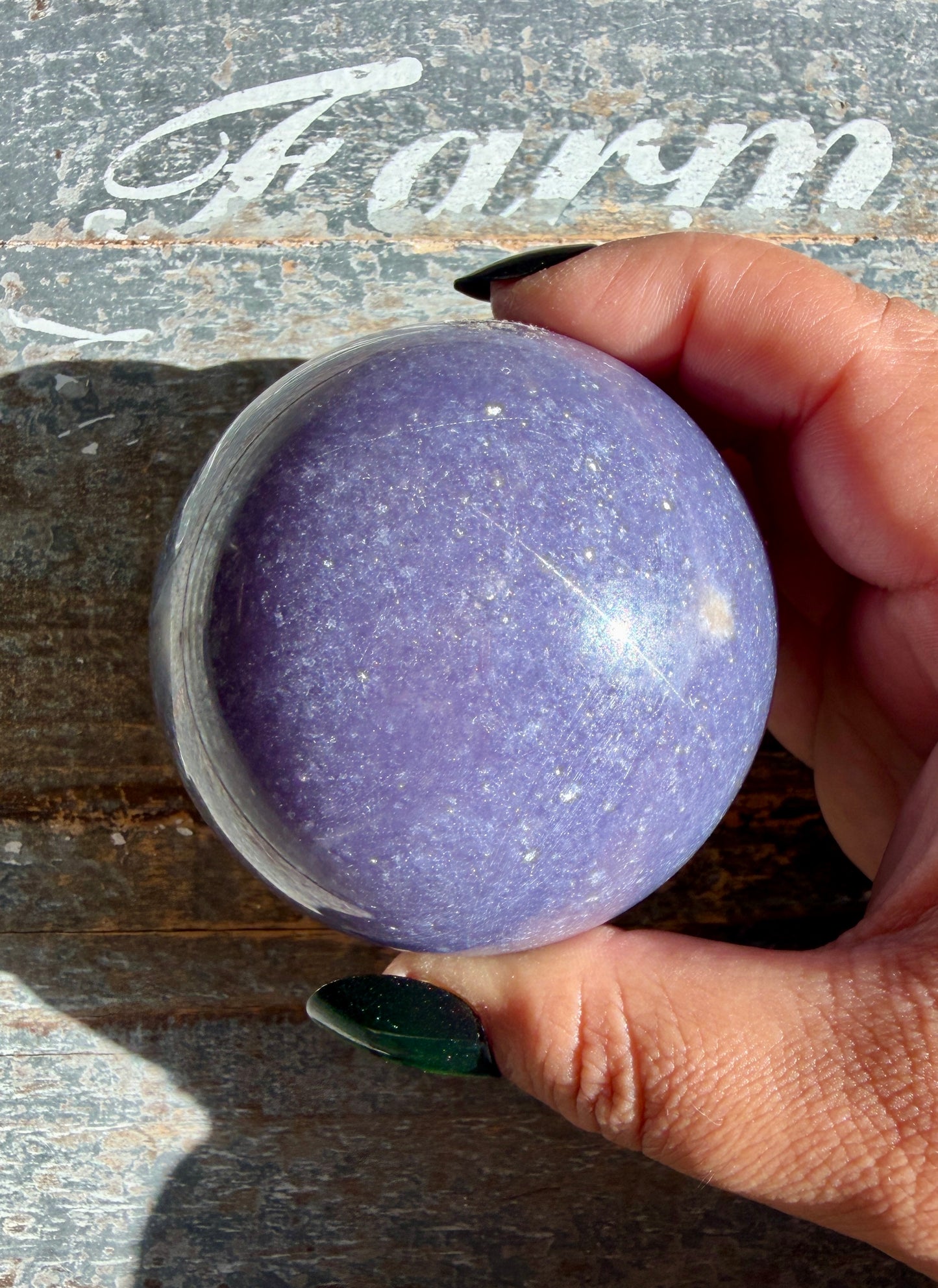 Gorgeous Lepidolite Sphere | Opt D