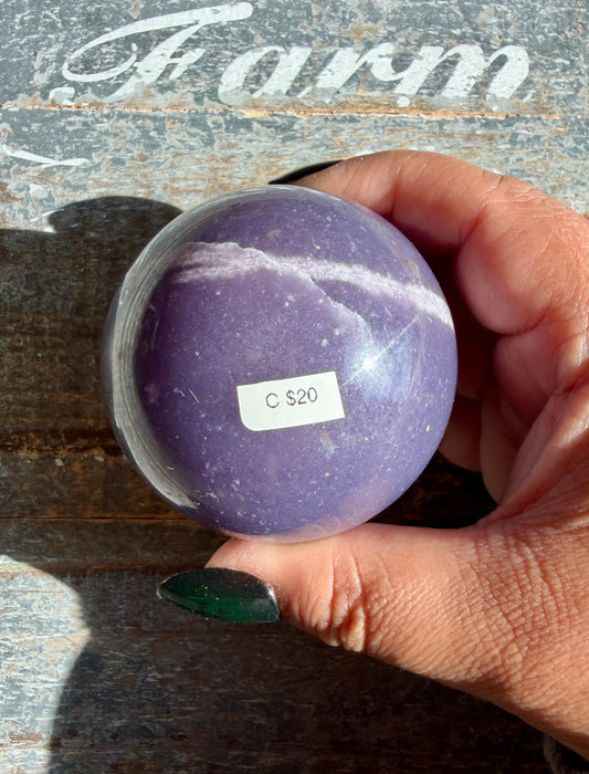 Gorgeous Lepidolite Sphere | Opt C
