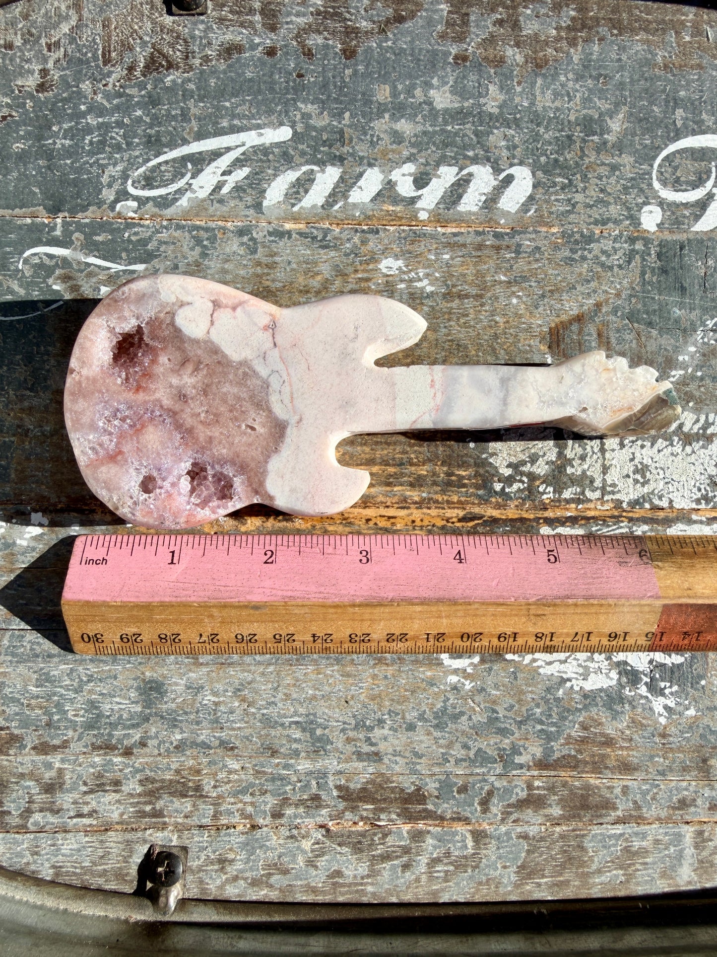 Gorgeous Pink Amethyst Guitar on Stand | Opt 2 (VIDEO AVAILABLE)