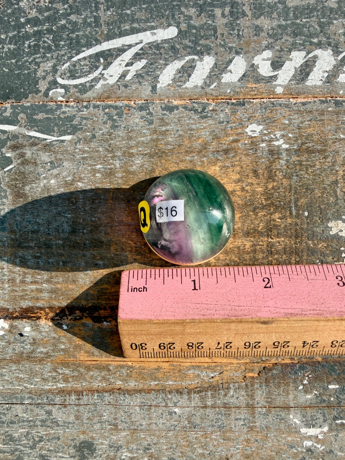 Gorgeous Dark Rainbow Fluorite Sphere | Opt Q