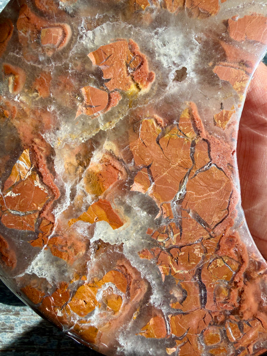 Gorgeous Indonesian Brecciated Jasper Large Moon | Opt Z