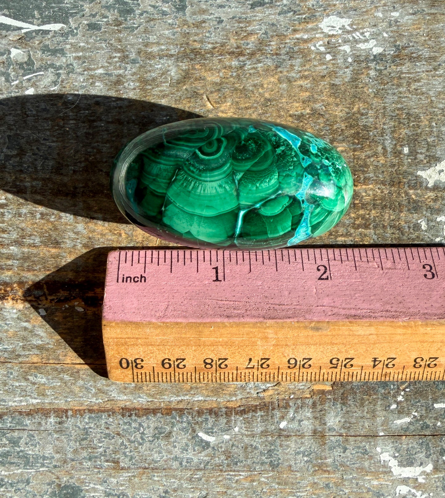 Gorgeous Malachite & Chrysocolla Lingam Stone | Opt G