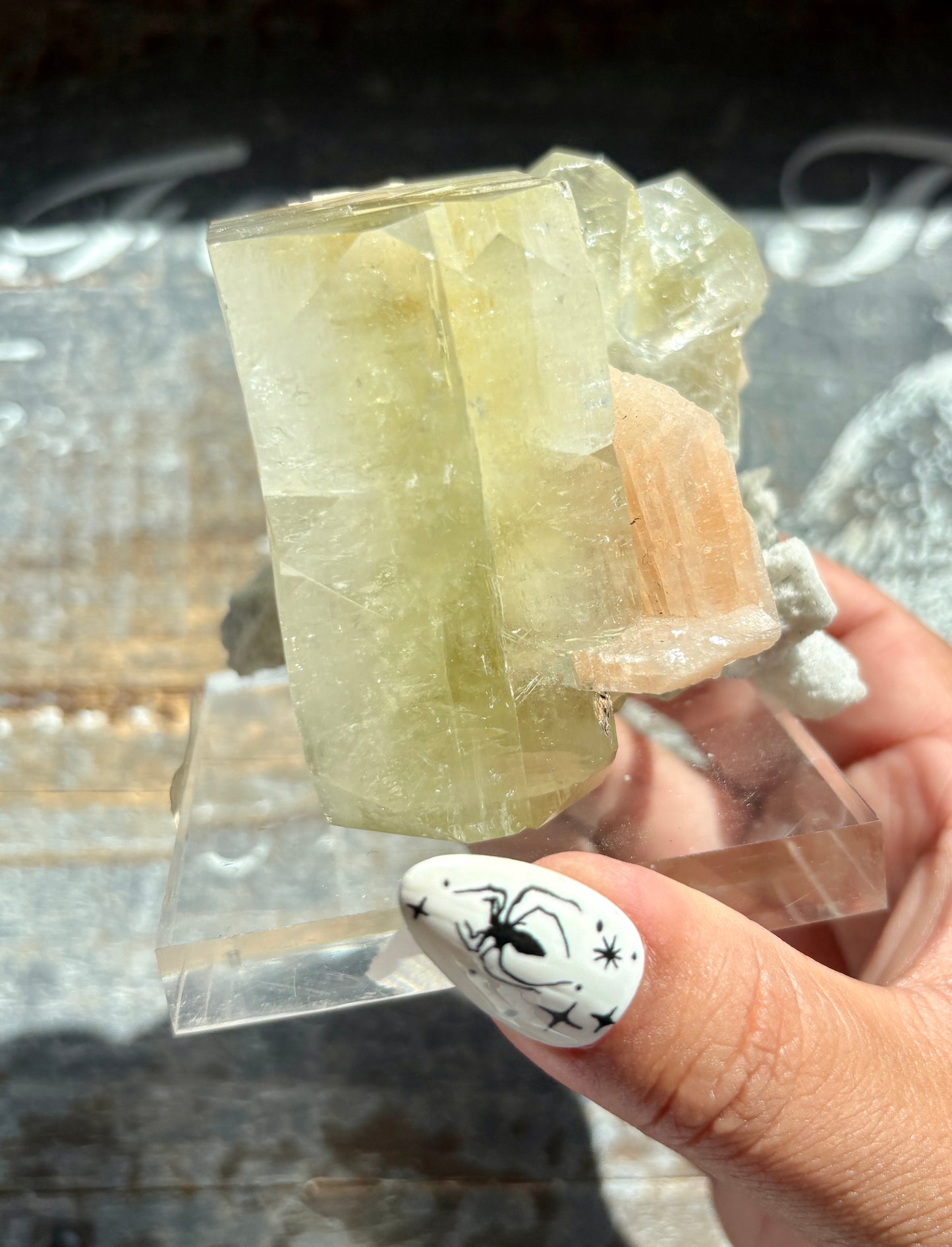 Gorgeous Yellow Apophyllite w. Stilbite Nashik, Maharashtra india *Collector Piece