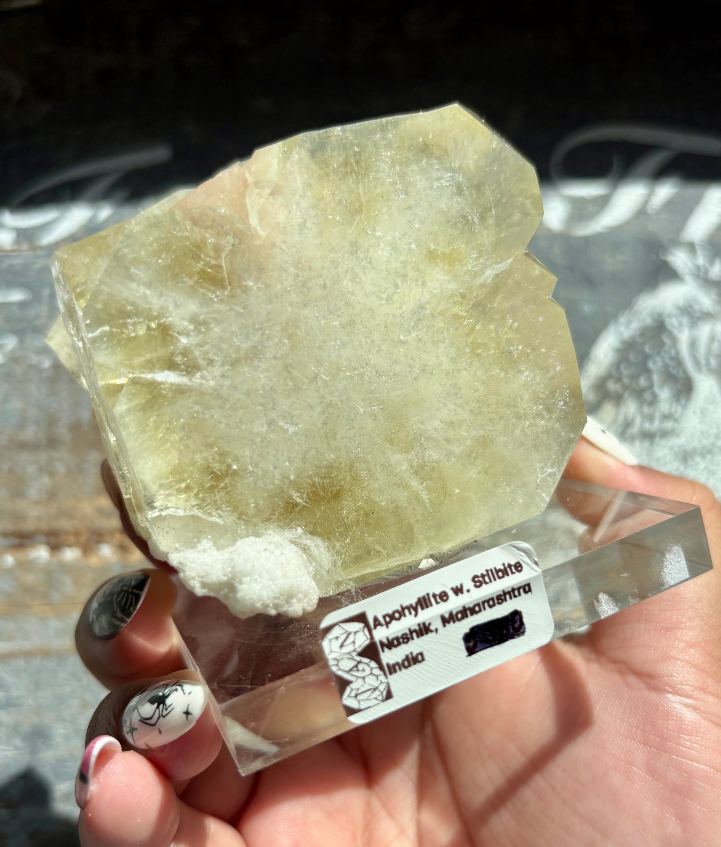 Gorgeous Yellow Apophyllite w. Stilbite Nashik, Maharashtra india *Collector Piece