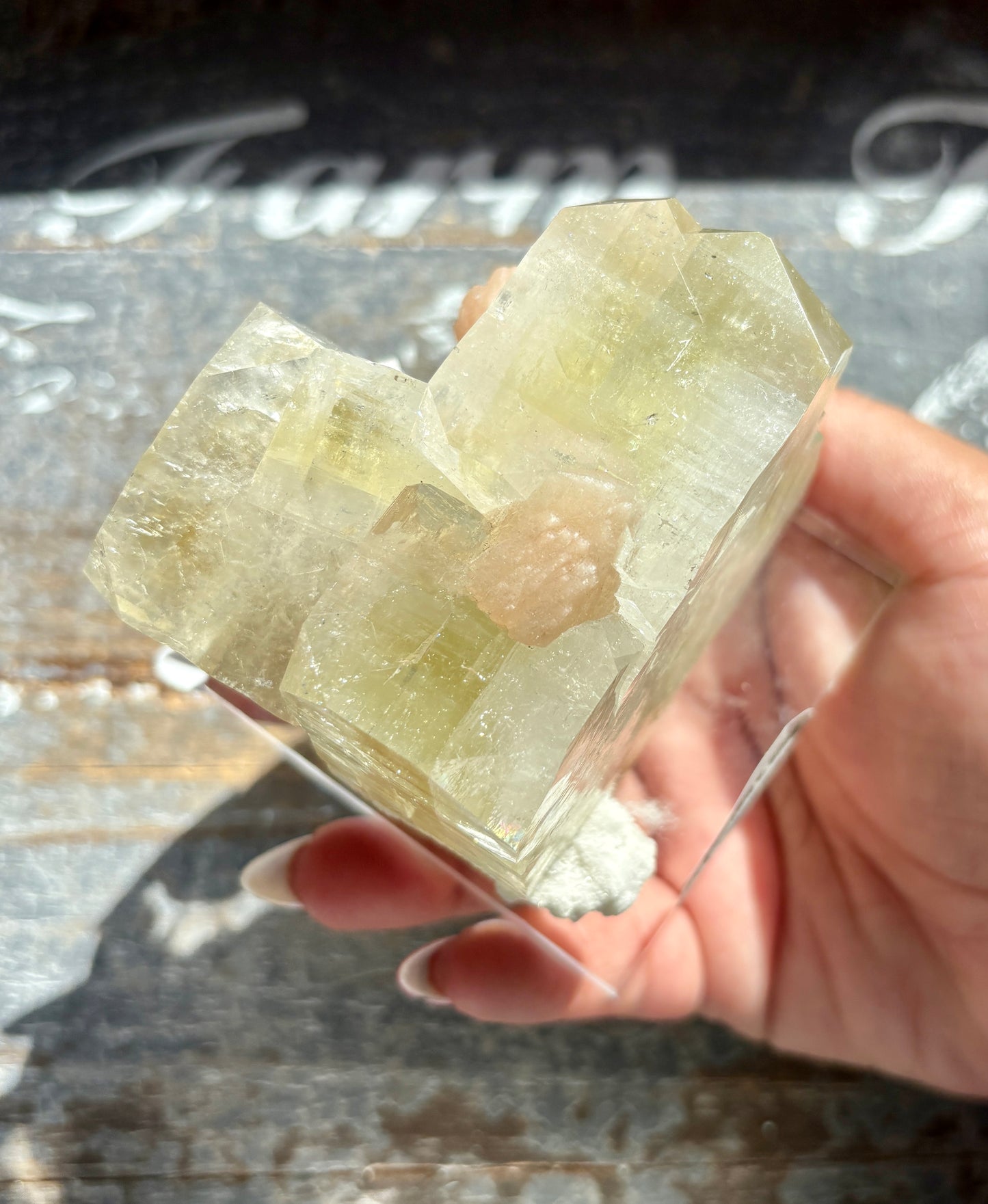 Gorgeous Yellow Apophyllite w. Stilbite Nashik, Maharashtra india *Collector Piece
